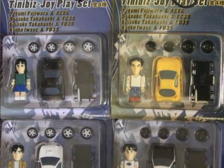 Sega Initial D Tinibiz Joy 4 Trading Collection Figure Plat Set Sale