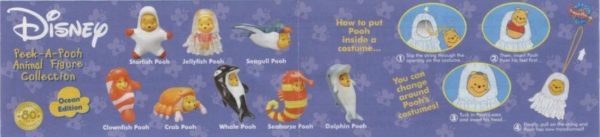 Yujin Disney Gashapon Winnie The Pooh Peek-A-Pooh Animal Wear Part 8 Ocean Edition 8 Collection Figure Set Sale