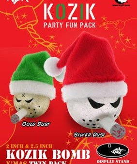 Toy2R Frank Kozik Kozik Mini Bomb X mas Party Fun Twin Pack White Crystal ver 2  Vinyl Figure Set For Sale