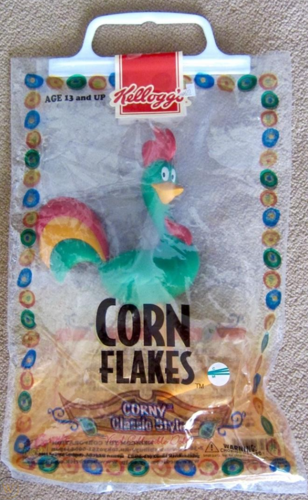 Medicom Toy 2002 Kellogg s Corn Flakes Corny Cornelius Rooster 7  Vinyl Figure Online Sale