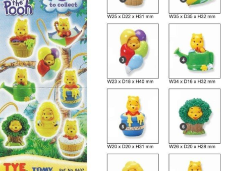 Tomy Disney Gashapon Winnie The Pooh Mini Winnies 100 Acre Wood Edition 8 Collection Figure Set Discount