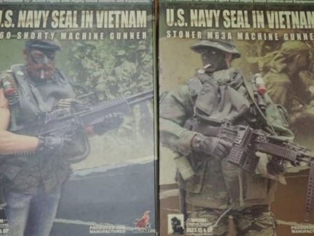 Hot Toys 1 6 12  U.S. Navy Seal In Vietnam M60 Shorty & Stoner M63A Machine Gunner 2 Action Figure Set Fashion