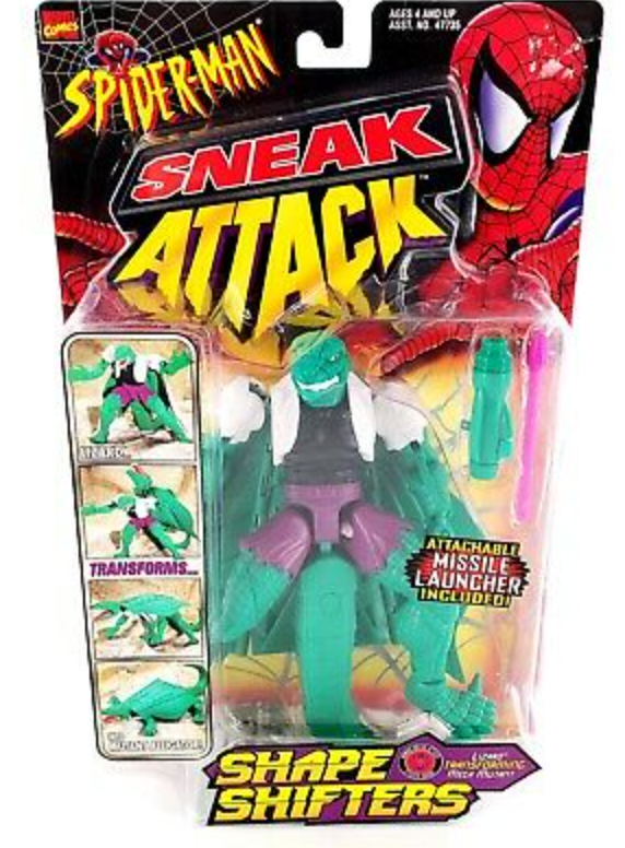 Toybiz Marvel Comics Spider-Man Sneak Attack Shape Shifters Lizard Action Figure For Cheap