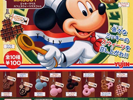 Yujin Disney Gashapon Mickey Mouse Cafe Sweets Mascot 10 Collection Figure Set Supply