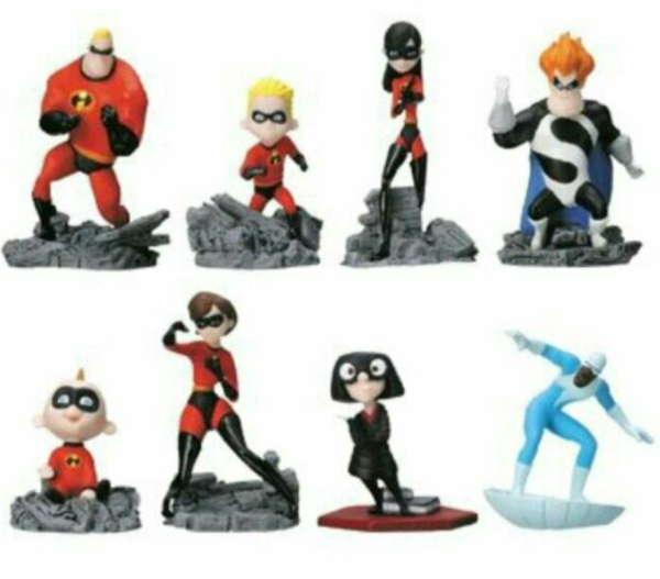 Yujin Disney Pixar Mr. The Incredibles Gashapon 8 Collection Figure Set Cheap