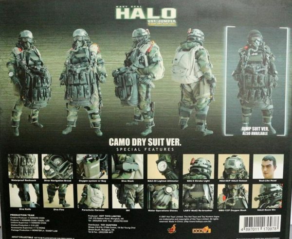 Hot Toys 1 6 12  Navy Seal Halo UDT Jumper Camo Dry Suit ver Action Figure Fashion