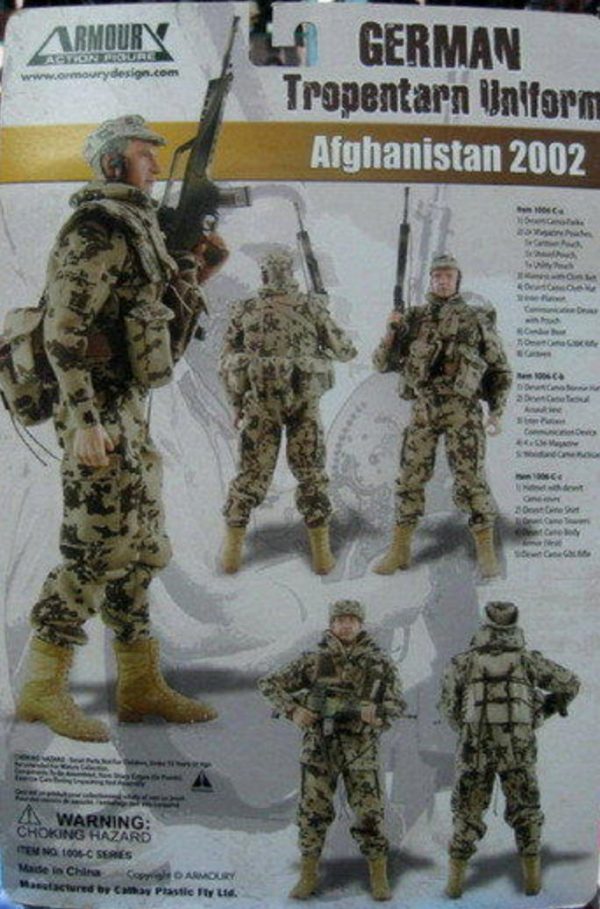 Armoury 1 6 12  WWII German Tropentarn Uniform Afghanistan 2002 3 Action Figure Set For Sale