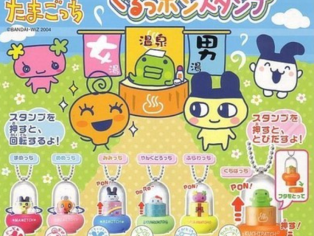 Bandai Tamagotchi Gashapon Stamp Mascot Strap 6 Collection Figure Set Fashion