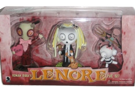 2005 Roman Dirge s Lenore Super Duper Mr. Gosh Tagamuffin Pooty & Ragamuffin Pvc Figure Set Online now