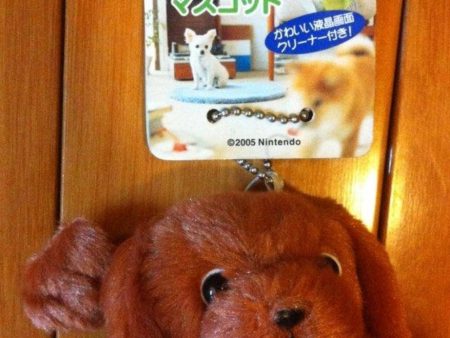 Nintendo DS Nintendogs Dachshund Plush Doll Mascot Strap Figure on Sale