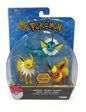 Tomy Pokemon Pocket Monster Vaporeon Jolteon Flareon 3 Mini Pack Figure Set Sale