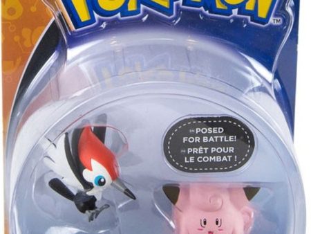 Tomy Pokemon Pocket Monster Battle Collection Pikipek vs Clefairy Trading Figure Hot on Sale