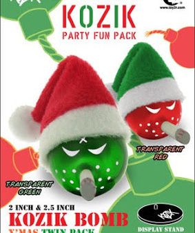 Toy2R Frank Kozik Kozik Mini Bomb X mas Party Fun Twin Pack Red & Green ver 2  Vinyl Figure Set Fashion