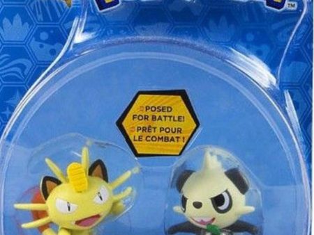 Tomy Pokemon Pocket Monster Battle Collection Meowth vs Pancham Trading Figure Sale