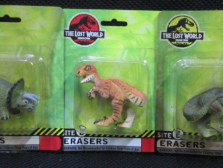 1997 The Lost World Jurassic Park 3 Erasers Trading Figure Set For Cheap