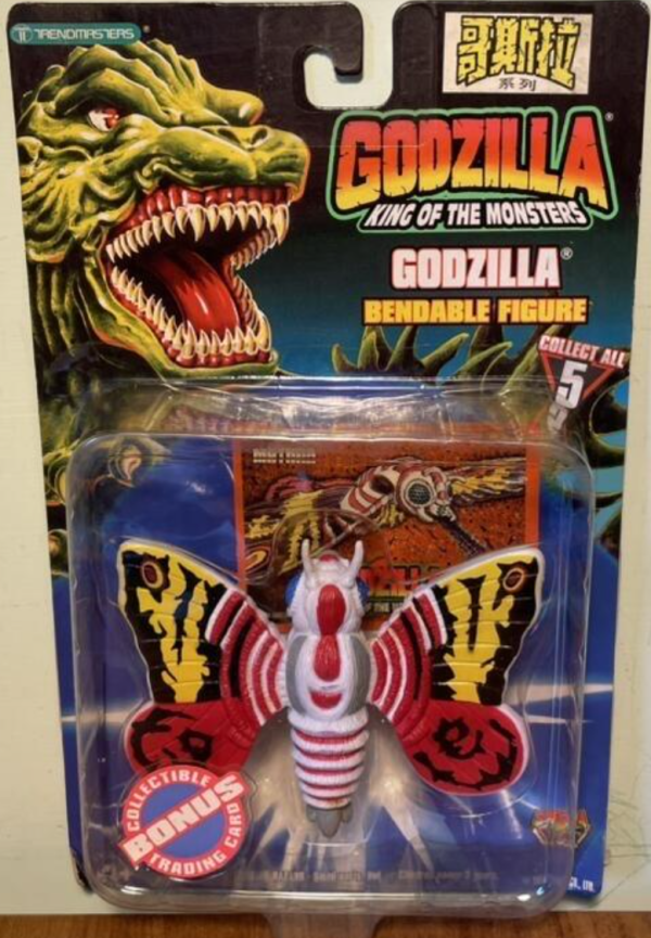 Trendmasters Godzilla King of Monsters Mothra Bendable Figure w  Bonus Trading Card Supply