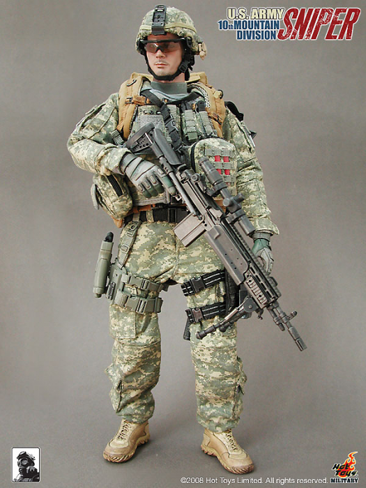 Hot Toys 1 6 12  U.S. Army 10th Mountain Division Sniper Action Figure Cheap