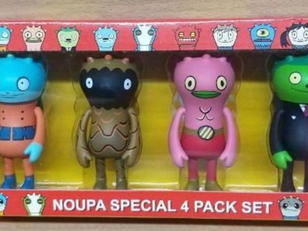 2004 David Horvath Flying Cat Noupa Special 4 Pack 3  Vinyl Figure Set Noupa Magma Pek Security Monkey on Sale