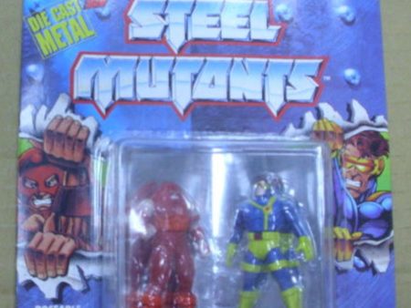 Toybiz Marvel Comics X-Men Steel Mutants Juggernaut vc Cyclops Action Figure Online now