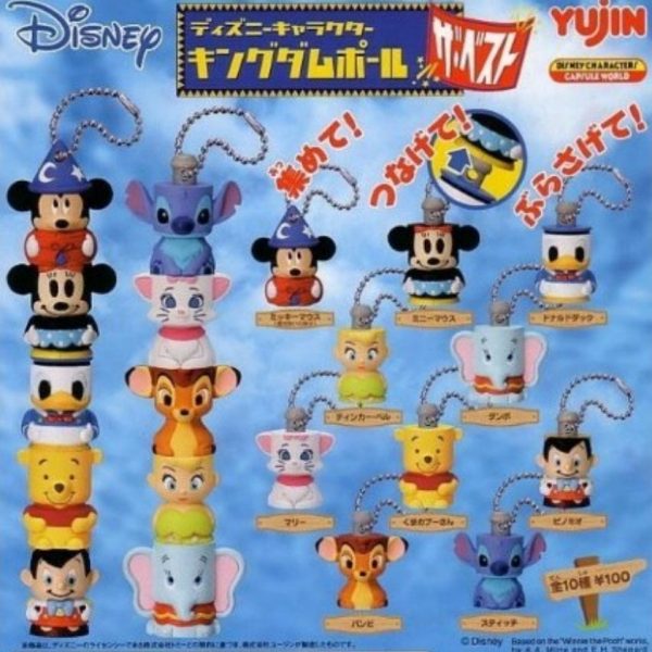 Yujin Disney Gashapon Totem Pole Part Special 10 Swing Strap Figure Set Online Hot Sale