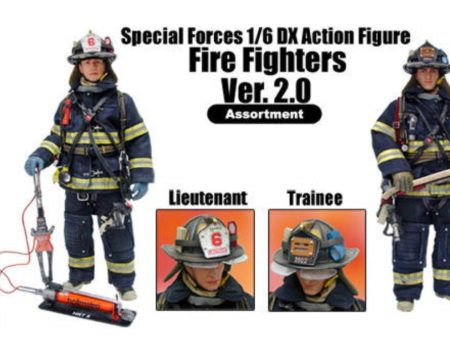 Hot Toys 1 6 12  Military Special Forces DX Fire Fighters ver 2.0 Assortment Lieutenant Trainee 2 Action Figure Set For Cheap