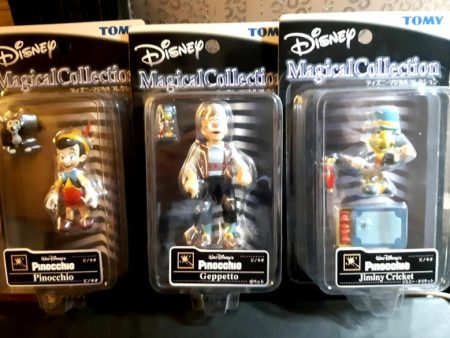 Tomy Disney Magical Collection 082 Pinocchio 083 Geppetto 087 Jiminy Cricket 3 Trading Figure Set Supply