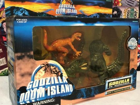 Trendmasters 1997 Godzilla Doom Island Godzilla vs Dinosaurs Figure For Cheap