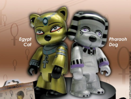 Toy2R Qee Pharaoh Dog Egypt Cat Twin Pack 2  Key Chain Figure Sale